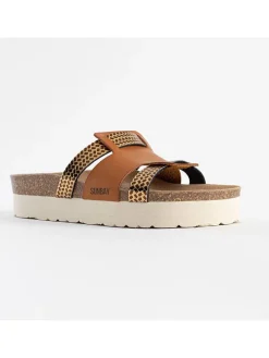 Pantoletten in Hellbraun