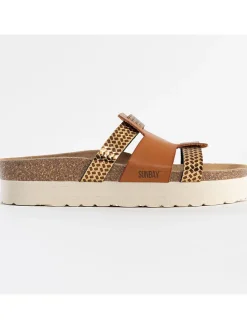 Pantoletten in Hellbraun