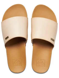 Pantoletten in Hellbraun/ Beige