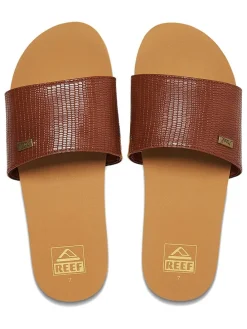 Pantoletten in Hellbraun/ Braun