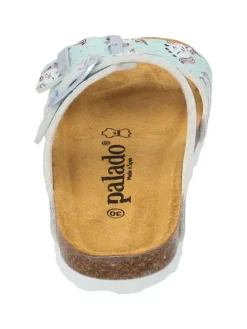 Pantoletten in Hellgrün Metallic Unicorn