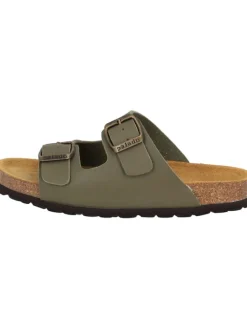 Pantoletten in khaki