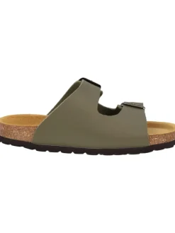 Pantoletten in khaki