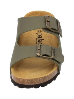 Pantoletten in khaki