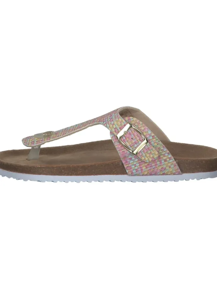 Pantoletten in rose multi