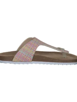 Pantoletten in rose multi