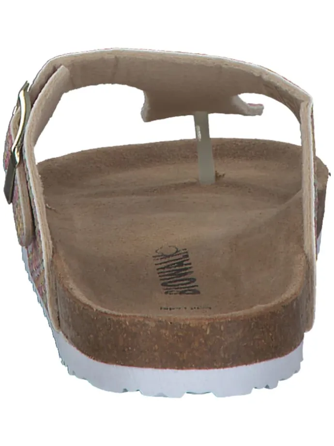 Pantoletten in rose multi