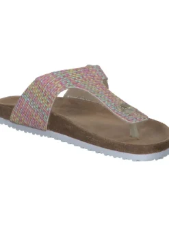 Pantoletten in rose multi