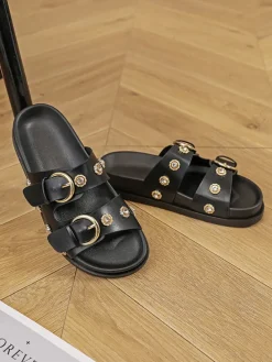 Pantoletten in Schwarz