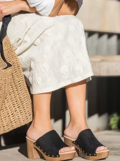 Pantoletten in Schwarz