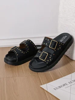 Pantoletten in Schwarz