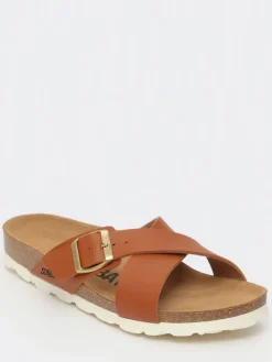 Pantoletten "Iris" in Camel