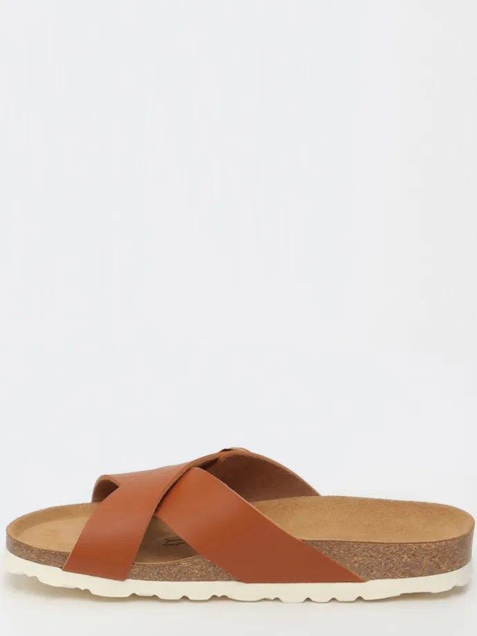 Pantoletten "Iris" in Camel