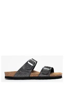 Pantoletten "Trefle" in Anthrazit