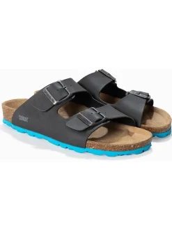 Pantoletten "Trefle" in Anthrazit