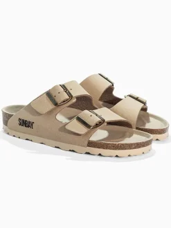 Pantoletten "Trefle" in Beige