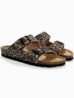 Pantoletten "Trefle" in Braun/ Beige