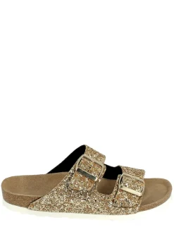 Pantoletten "Trefle" in Gold