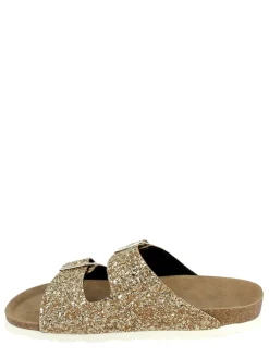 Pantoletten "Trefle" in Gold