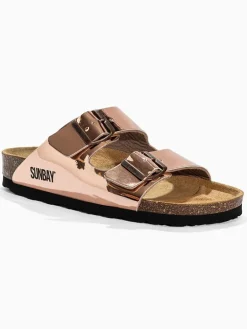 Pantoletten "Trefle" in Roségold