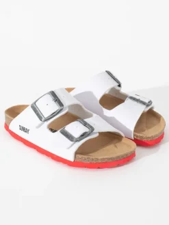 Pantoletten "Trefle" in Weiß