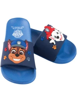 Paw Patrol Badelatschen Chase und Marshall Badeschlappen Badesandalen in blau