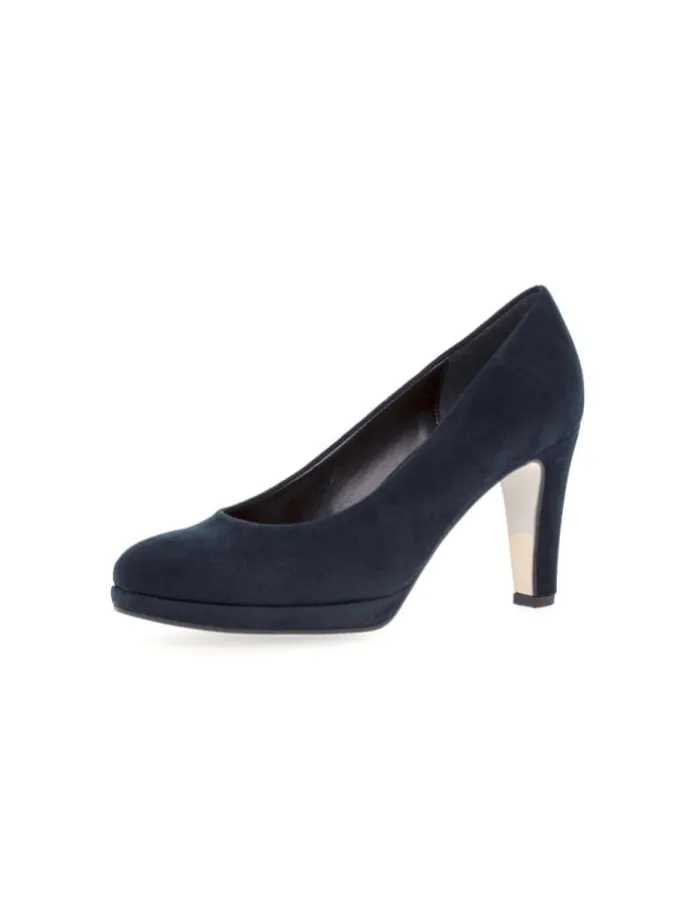 Plateau Pumps in blau