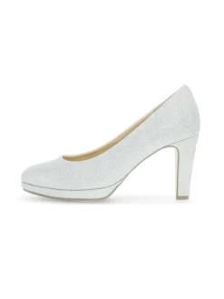 Plateau Pumps in silber