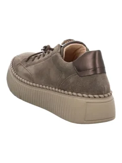 Plateau Schnürschuhe in Braun