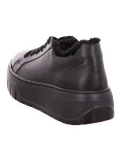 Plateau Schnürschuhe in Schwarz