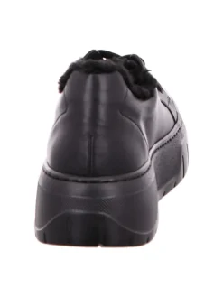 Plateau Schnürschuhe in Schwarz