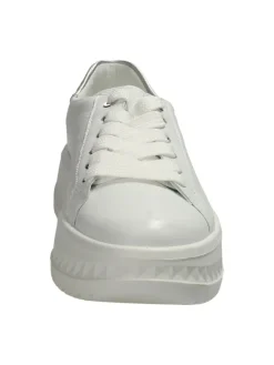 Plateau Schnürschuhe in Weiß