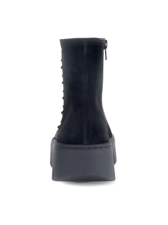 Plateau Stiefeletten in Schwarz