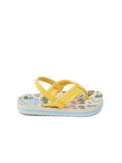 Plateausandalen "Ahi" in Gelb/ Beige