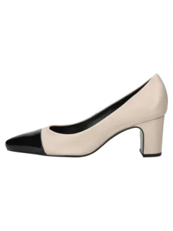 Pumps in Beige/Schwarz