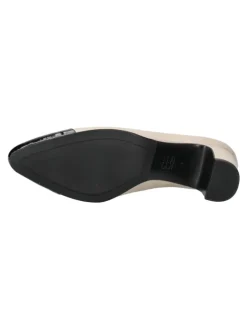 Pumps in Beige/Schwarz