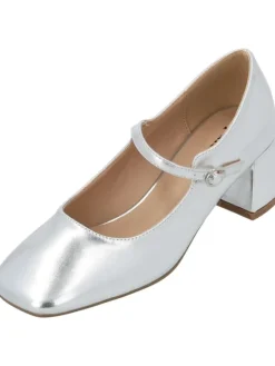 Pumps in silver metallic