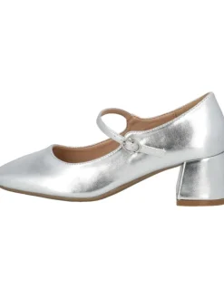 Pumps in silver metallic