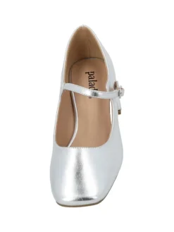Pumps in silver metallic