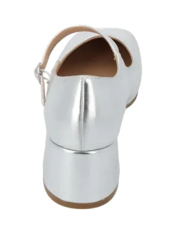 Pumps in silver metallic