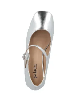 Pumps in silver metallic