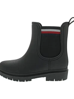 Rain Boot Ankle Elastic Gummistiefel Schwarz