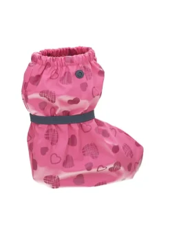 Regenfüßlinge mit Fleece-Futter Herzchen in Pink