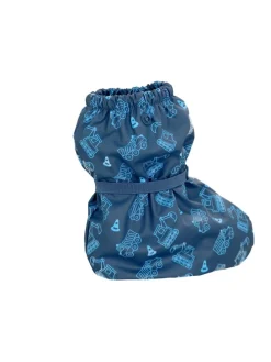 Regenfüßlinge mit Fleece-Futter Baustelle in Marine