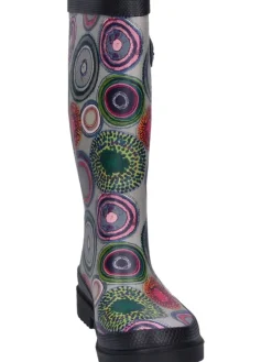 Regenstiefel Anja in schwarz/multi