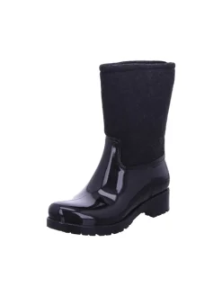 Regenstiefel Gefüttert in schwarz