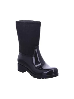 Regenstiefel Gefüttert in schwarz
