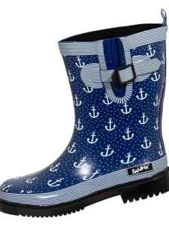 Regenstiefel Marleen in dunkelblau/multi