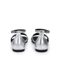 Riemchensandale Hochwertige Sandale in silber