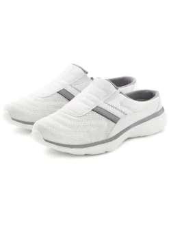 Sabot in weiß / hellgrau